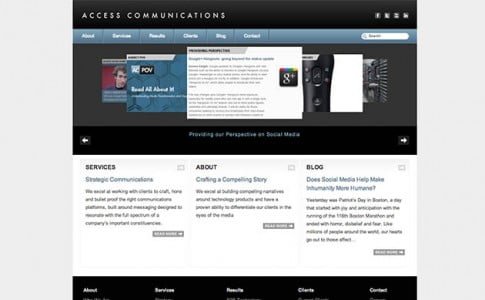 Image of Access PR website