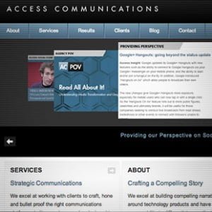 Image of Access Communications Website